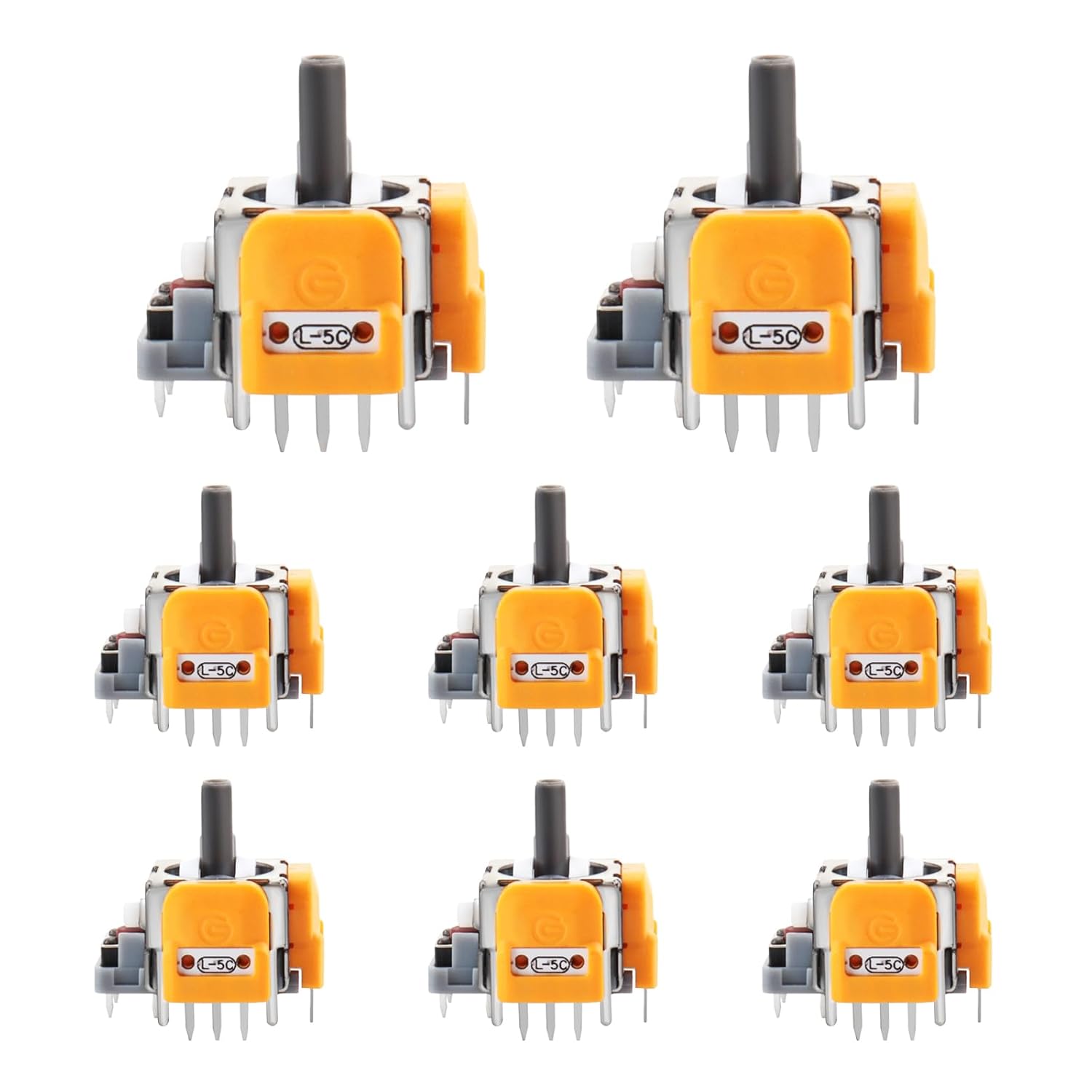 

8 шт. Джойстики с эффектом Холла Замена для контроллера DualSense PS5, 3D аналоговые стики Модуль сенсора для Playstation 5 Запчасти для ремонта Аксессуары оранжевый