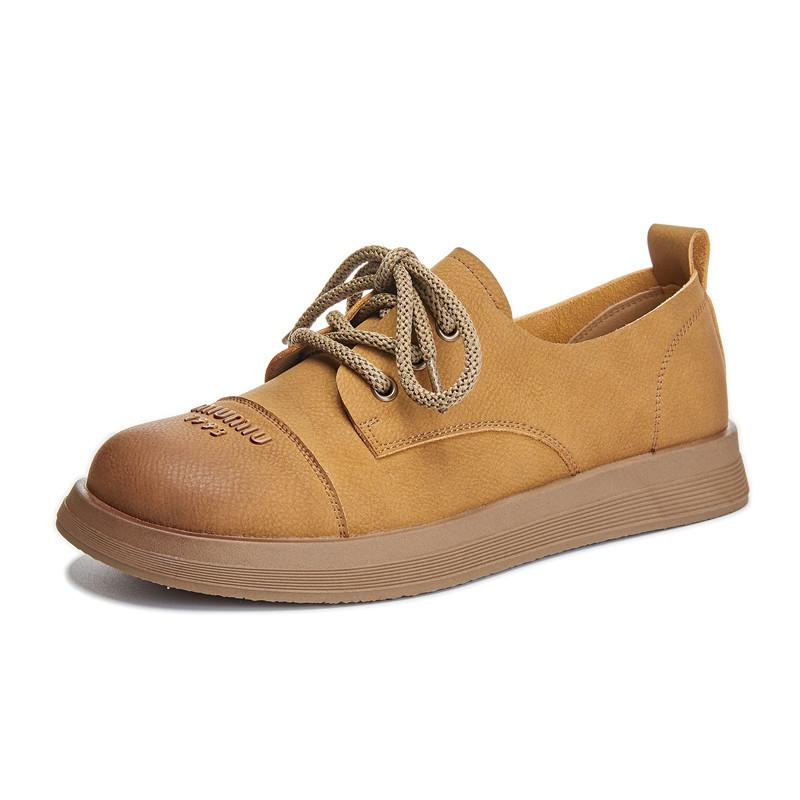 Leather single shoes women's 2025 spring new retro shallow mouth fashion shoes Xiaoxiangfeng women's shoes flat-bottomed versatile small leather shoes
