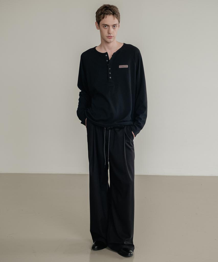 SSIN AND LEE Low Loop Banding Slacks Black