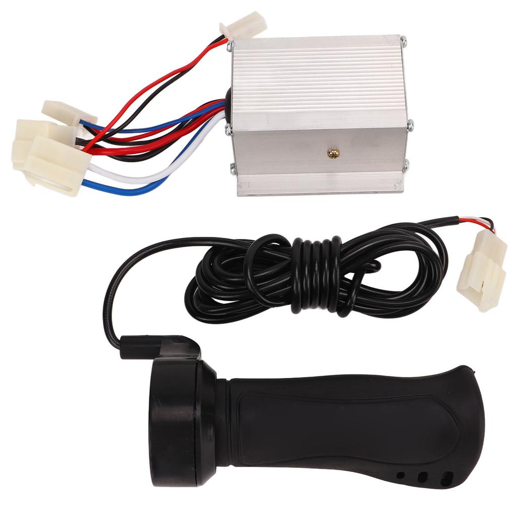 12V 250W Brush Motor Controller with Throttle Handle Kit Aluminum Shell 3 Wires Controller Long Wire Handle Set