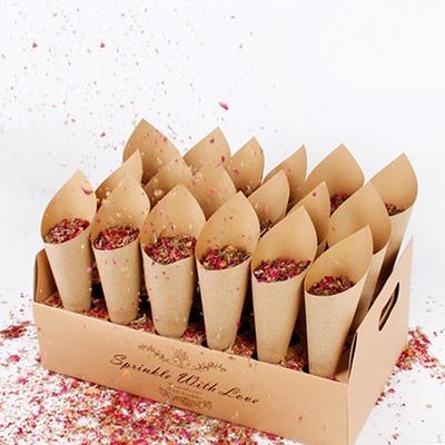 Confetti Box Tray Paper Cones and Stand Wedding Cone Holder for