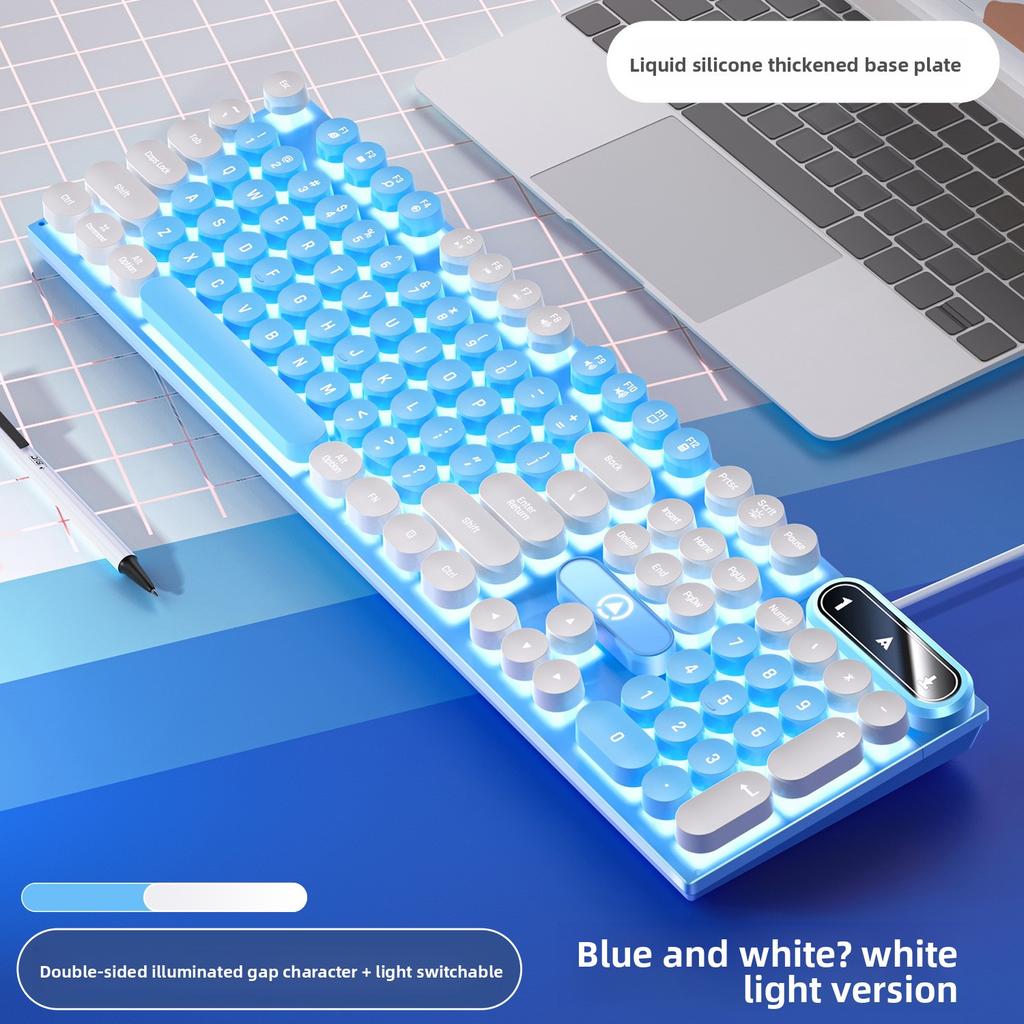K600 Gaming Mechanical Keyboard with Illumination and Two-Tone Design - Computer Accessories