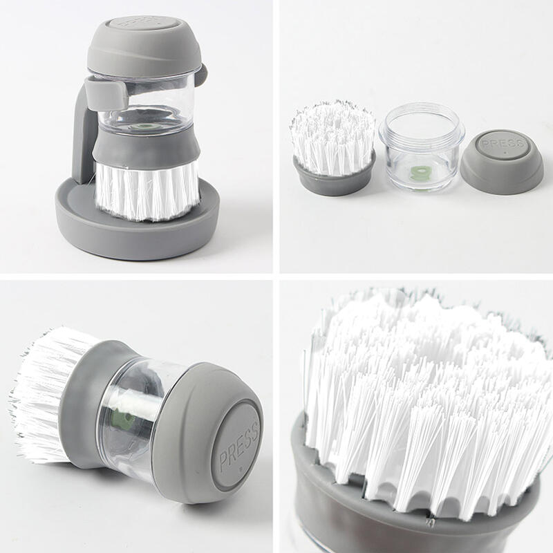 Küchenreinigungsbürste, Spülbürste, Spülmittelspender und Scheuerschwamm