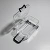 Mini Suitcase Jewelry Organizer Box, Portable Travel Jewelry Case, Clear Plastic Storage Box for Earrings, Hair Accessories, Rings