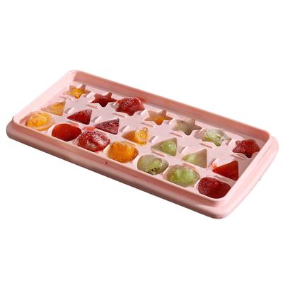 Homemade Ice Cube Molds Creative Shapes Ice Tray Plastic Ice Making Box for Home Light Pink