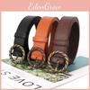 Minimalist Waist Retro Belt With Circular Buckle Design For Casual Business And