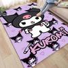 3D printed Kuromi cartoon rug, suitable for living room, bedroom, kitchen, doorway, children's non-slip floor mat, birthday gift