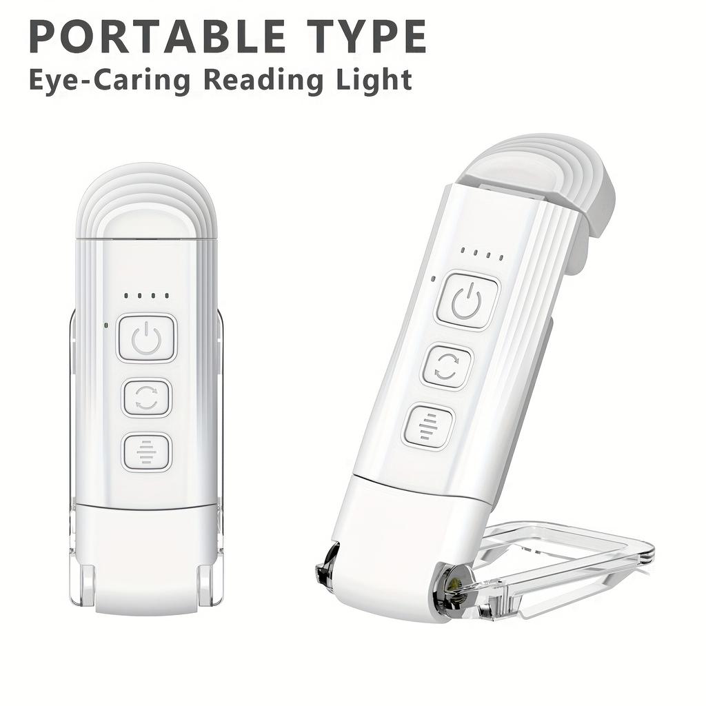 Clip On Book Light for Reading In Bed - USB Rechargeable LED Night Reading Light - Portable and Lightweight USB Rechargeable Reading Light
