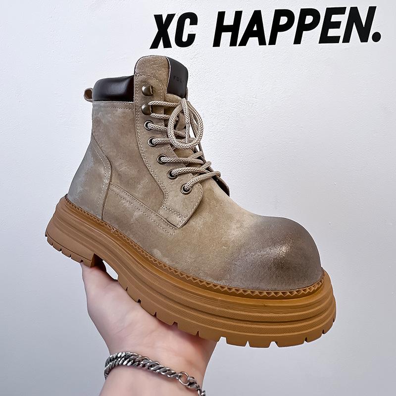 Martin boots men's versatile retro short boots thick-soled casual high-top men's tooling desert boots 2501-A