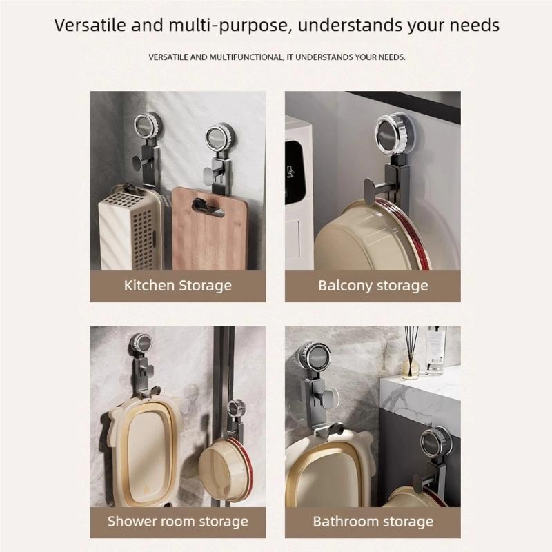 Adjustable Suction Cup Basin Holder Not Drill Installation Strong Bathroom Organizers with Secure Grip for Bathroom