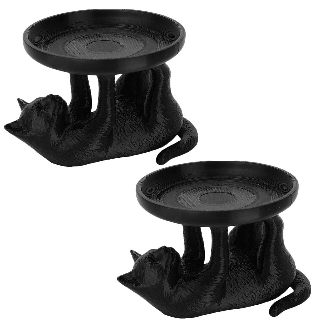 1/2pcs Simple Funny Cat Jewelry Tray Cartoon Cat Display Stands Bracelets Ring Home Ornaments Holder Dish Desktop Decor