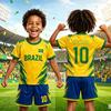 2026 meninos Neymar Nº 10 Camiseta de Futebol Conjunto de Shorts Conjunto de Shorts para Mulheres Homens Harajuku Fãs do BRASIL Conjunto de Treino Infantil Conjunto de 2 Peças