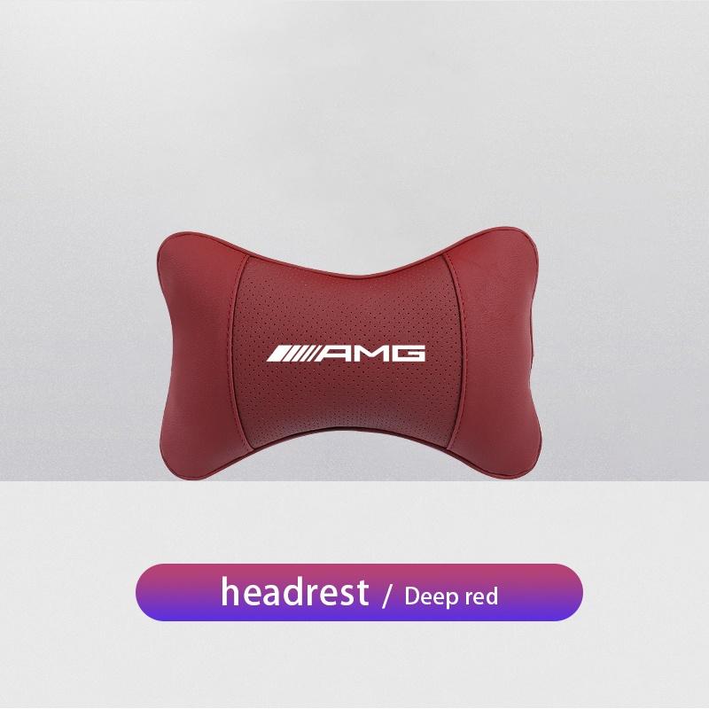 D1-1PCS Car Seat Headrest Auto Logo Neck Pillow For Mercedes Benz AMG W203 W204 W205 W209 W210 W176 Interior Stickers PGTZ-BENCHI
