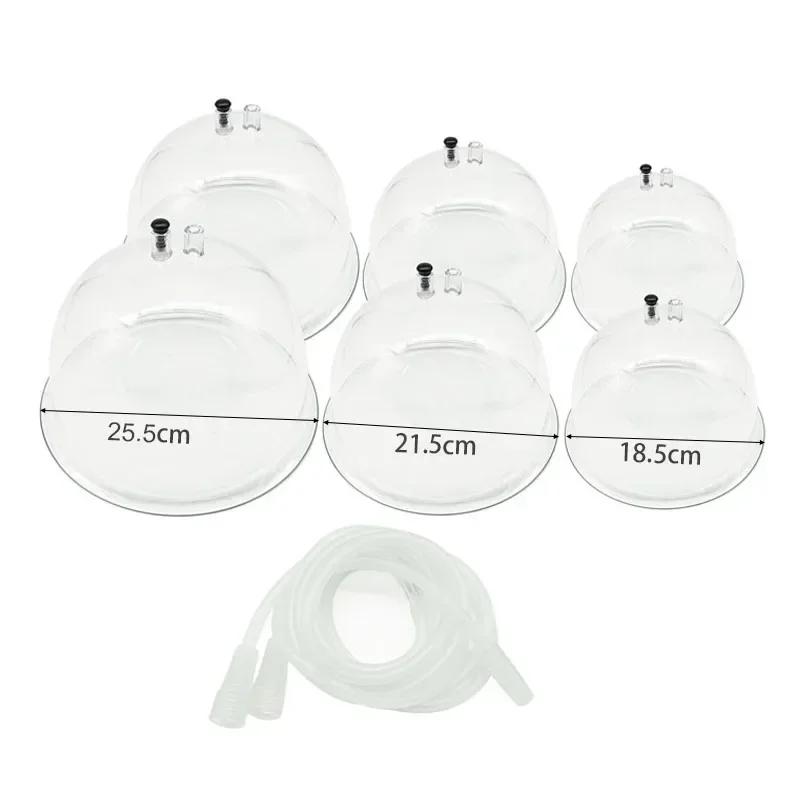 25.5CM Grande Ventosa a Vuoto Potenziamento Glutei Modellamento Contorni del Corpo Potenziamento Seno Pompa in Plastica per Sollevamento Fianchi Vaso per Coppettazione