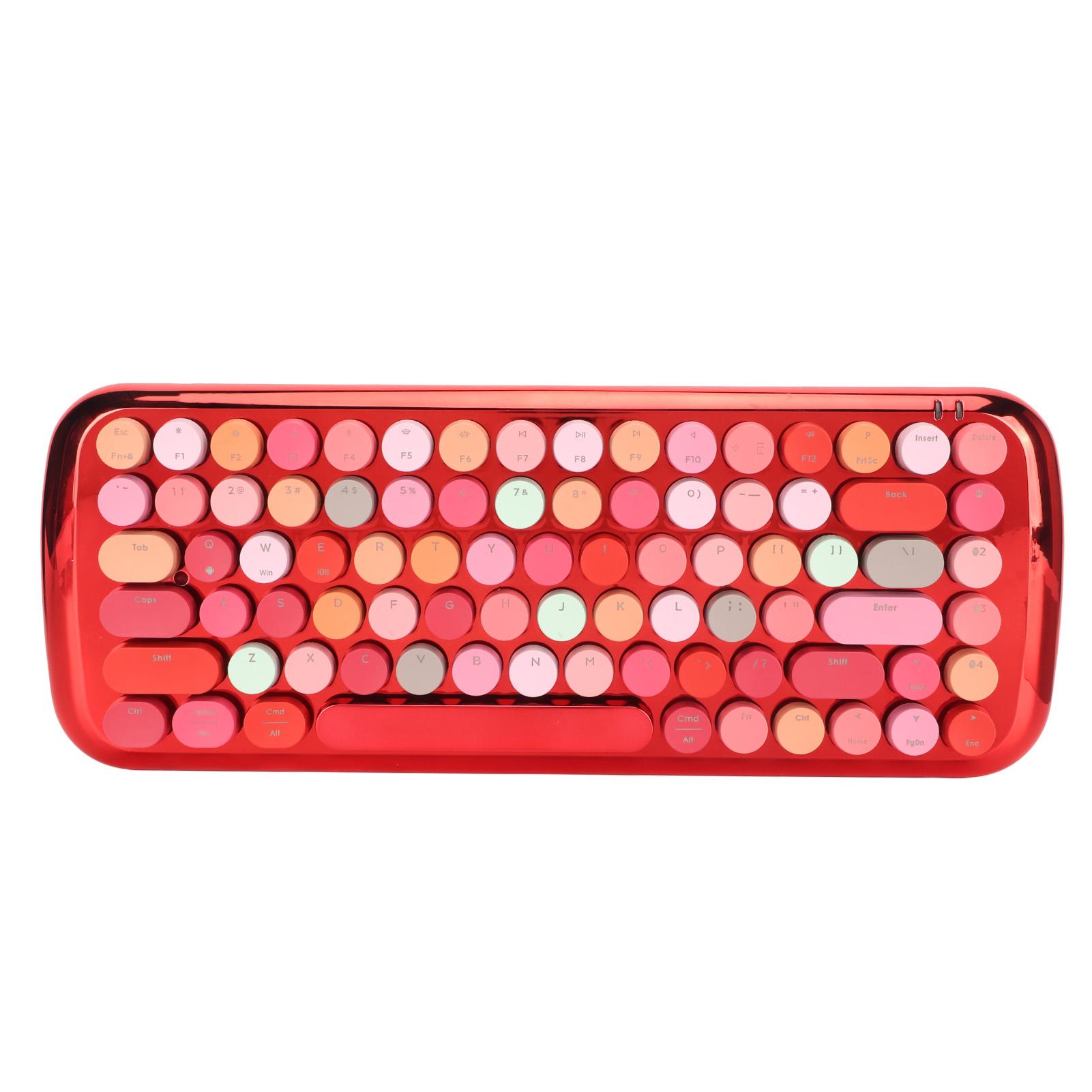 

Механическая клавиатура 84 клавиши RGB подсветка ретро круглые клавиши Plug and Play два режима беспроводной