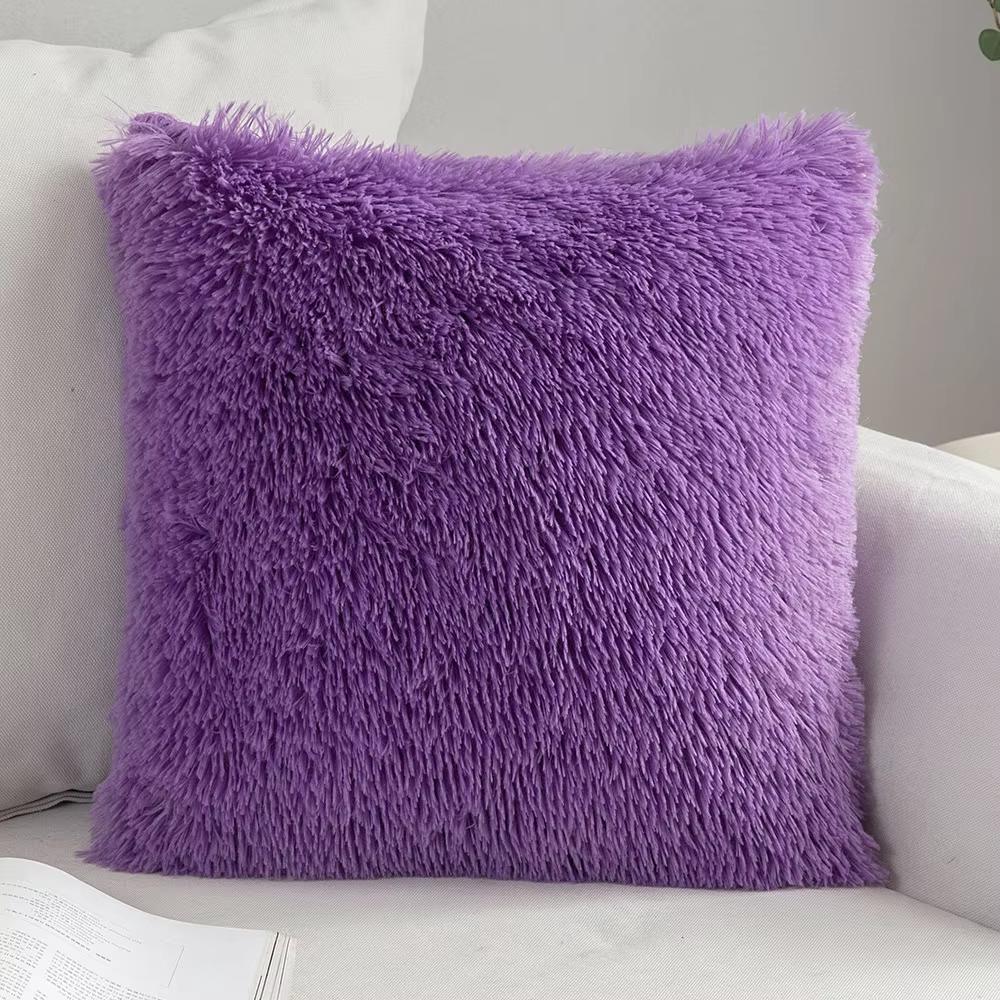 1 stuks nepbont kussensloop superzacht dubbelzijdig bont sierkussenhoes 43*43cm kamerdecoratie kussenhoes woonkamer slaapkamer auto 43x43cm