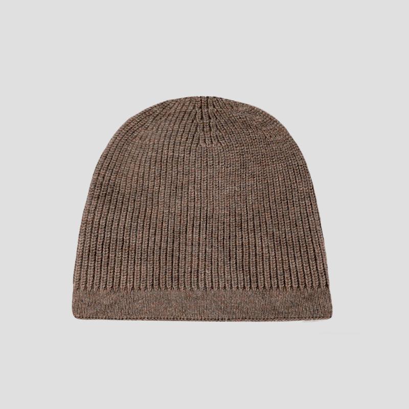 Căciulă Tricotată pentru Bărbați cu Circumferință Mare a Capului Toamnă Iarnă Căciulă Caldă din Lână cu Strat Dublu Căciulă Pulover pentru Călărie în Aer Liber