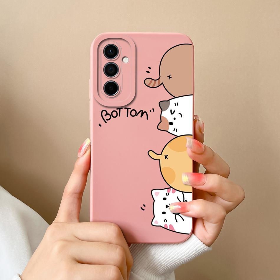 Case For Samsung Galaxy M14 M23 F23 M33 M53 Back Cover Cute Trendy Soft Liquid Silicone Camera Protection Anti Drop Phone Cases