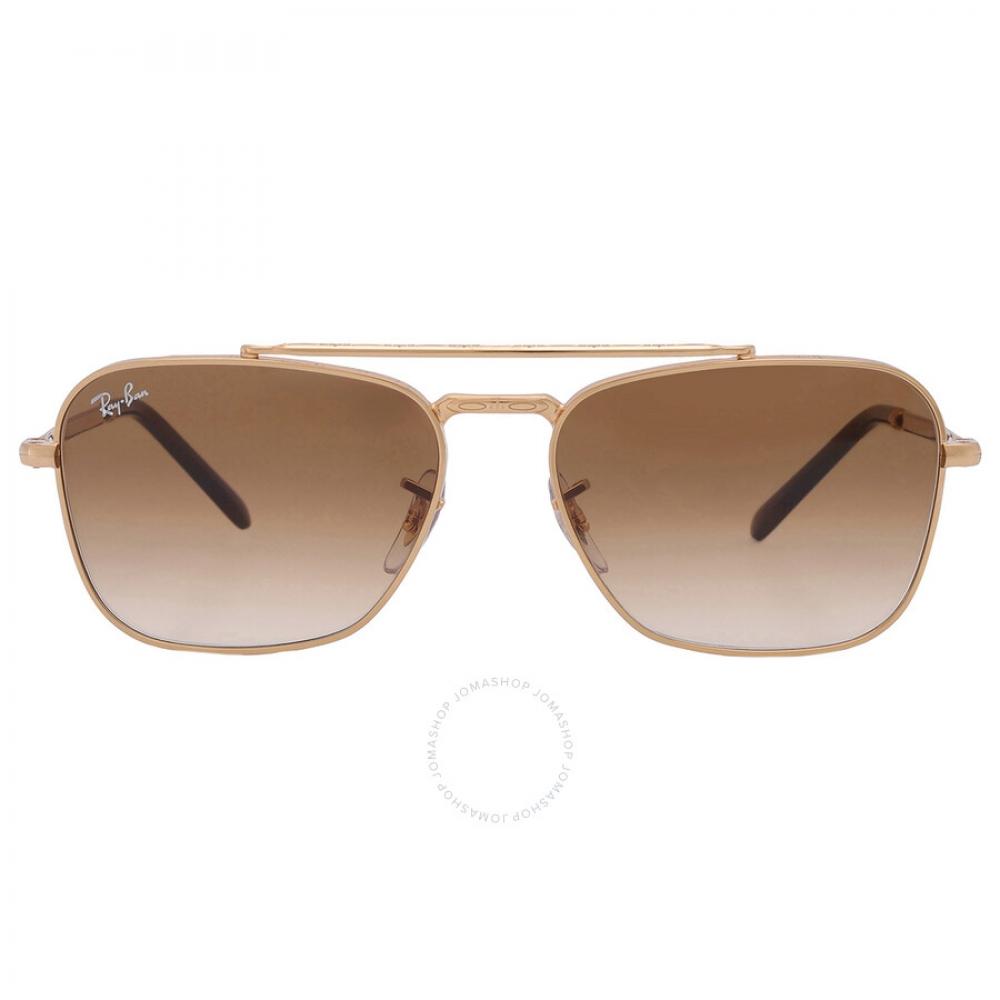 

Светло-коричневые квадратные солнцезащитные очки унисекс Ray Ban New Caravan RB3636 001 51 55