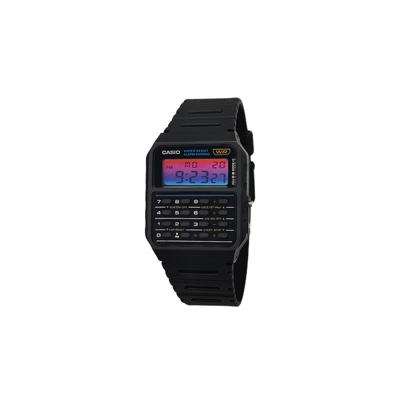 CASIO Customized watch modified series black resin case life waterproof F-91W-3 modified-obsidian sun F-91WG-HeiSeBiaoDaiHongLanJianBianBiaoJing