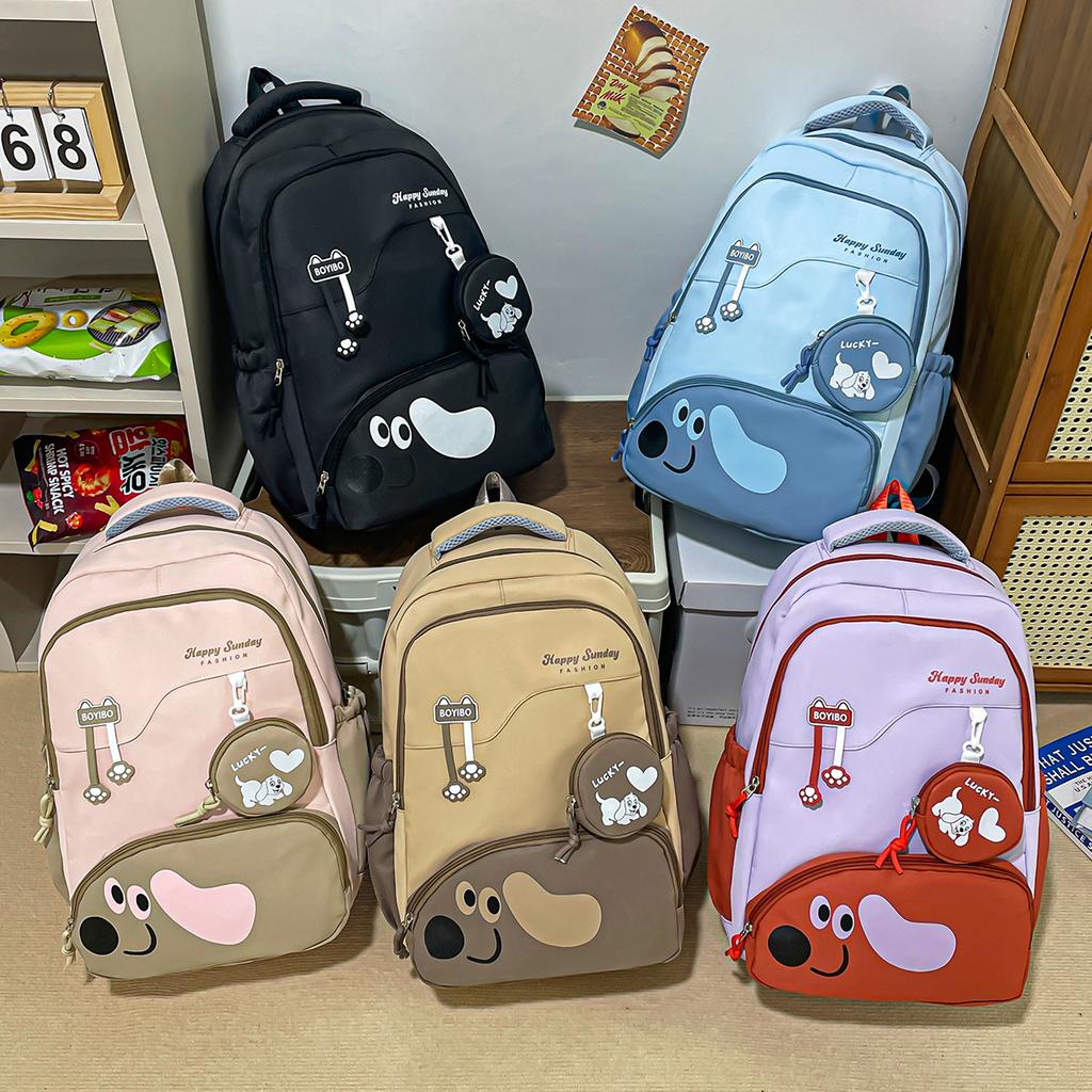 Schoolbag new middle and high school schoolbag cartoon dog storage bag mother and child bag casual high value cute backpack backpack