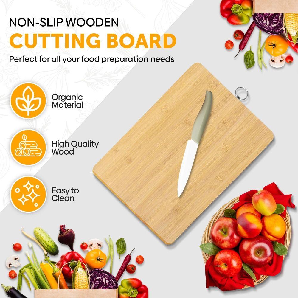 Wooden Chopping Board Organic Bamboo Vegetable Cutting Board New Cutting Board  Household
