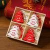 Wooden Painted Cartoon Christmas Tree Ornaments