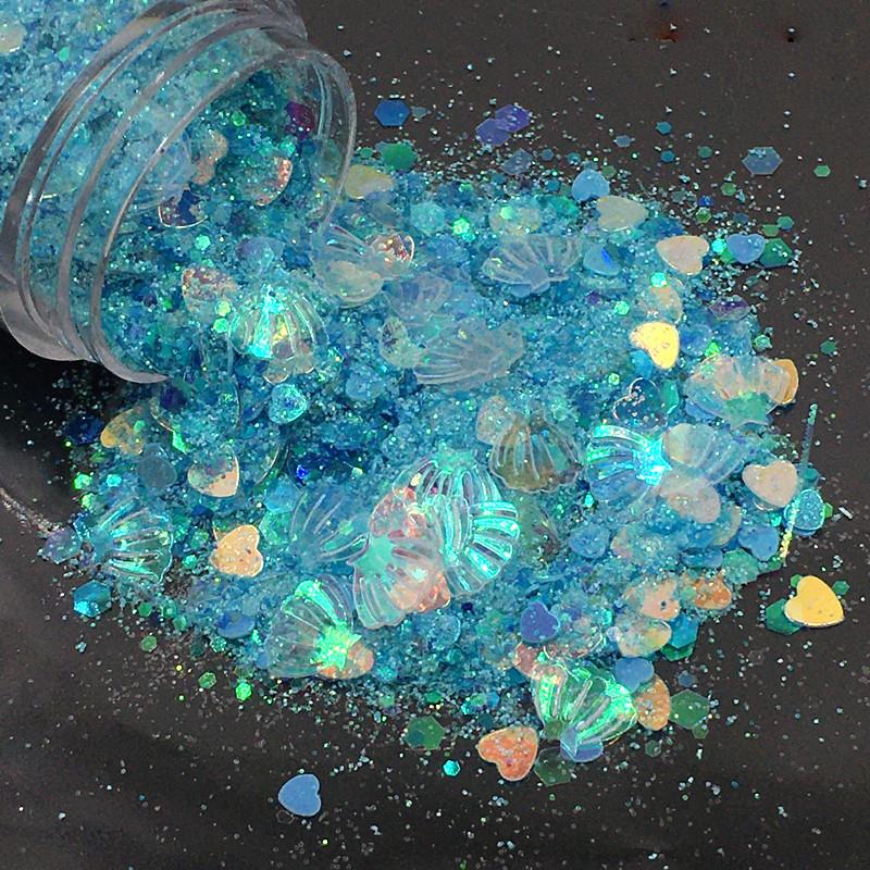 10ml/Box Glitter Epoxy Resin Fillings Mix Colorful Glitter Sequins Materials for DIY Epoxy Resin Mold Crafts Nail Art Fillers