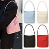 Simple Single Strap Small Shoulder Bag High Capacity Embroidered Letters Tote Bag Solid Color Lightweight Underarm Bag For Women