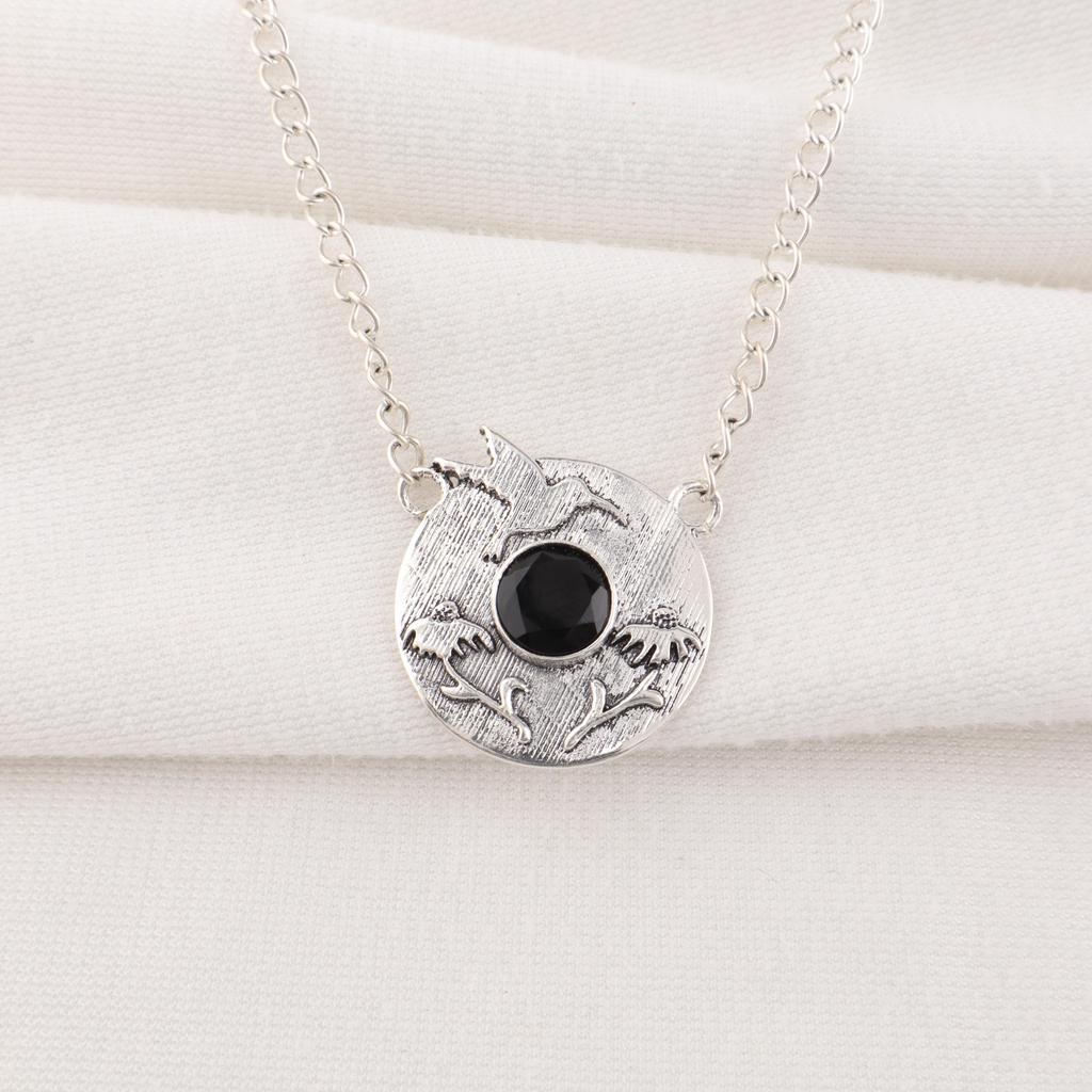 Black Onyx Jewelry, 925 Solid Sterling Silver Pendant Handmade Gemstone Jewelry, Gifts For Wife Brand New Pendant