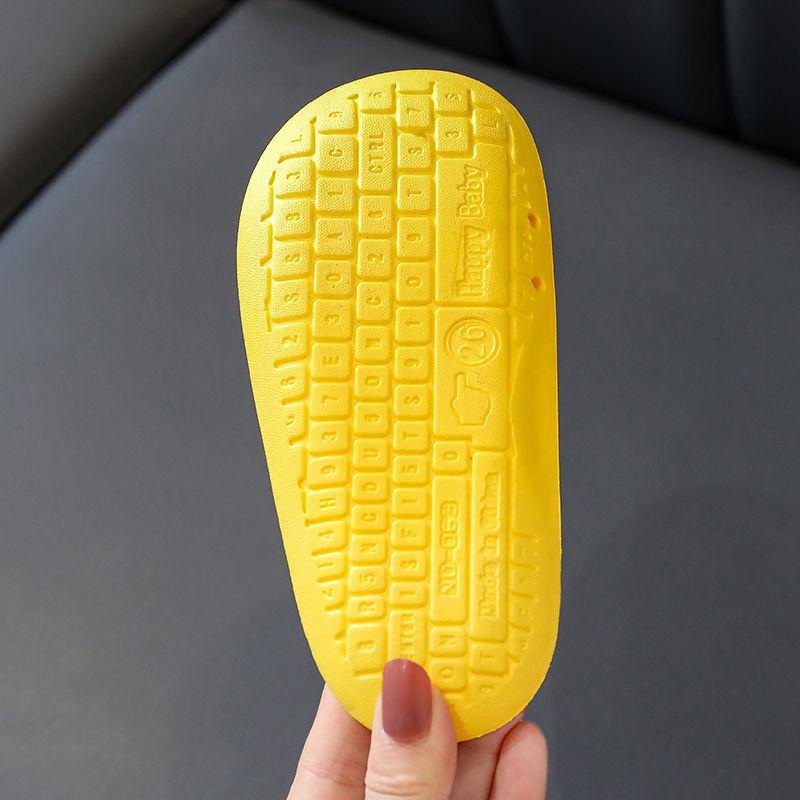 Children's Open-Toe Cartoon Dinosaur Flip-Flops - Non-Slip Summer Sandals for Boys, Girls, and Babies