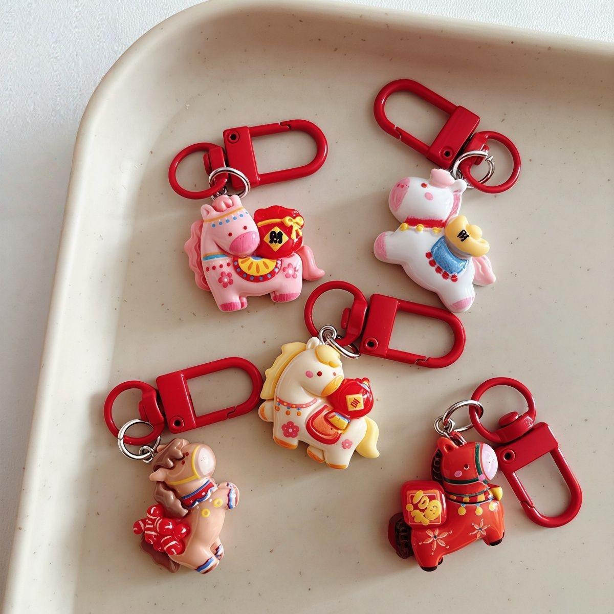 Year of the Horse Pendant Keychain: Creative New Year Gift & Bag Charm