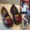Round Head JK Japanese Loafers 2025 Winter New Versatile Muffin Thick Sole Heightening British Style Women's Small Leather Shoes Tide