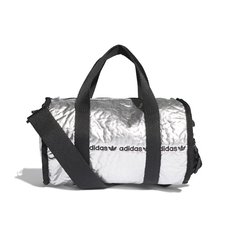 

Adidas Originals Duffle Classic Logo Minimalist Solid Color Casual Nylon Sports Shoulder Mini Bag Unisex bags Silver GE4778 Silver