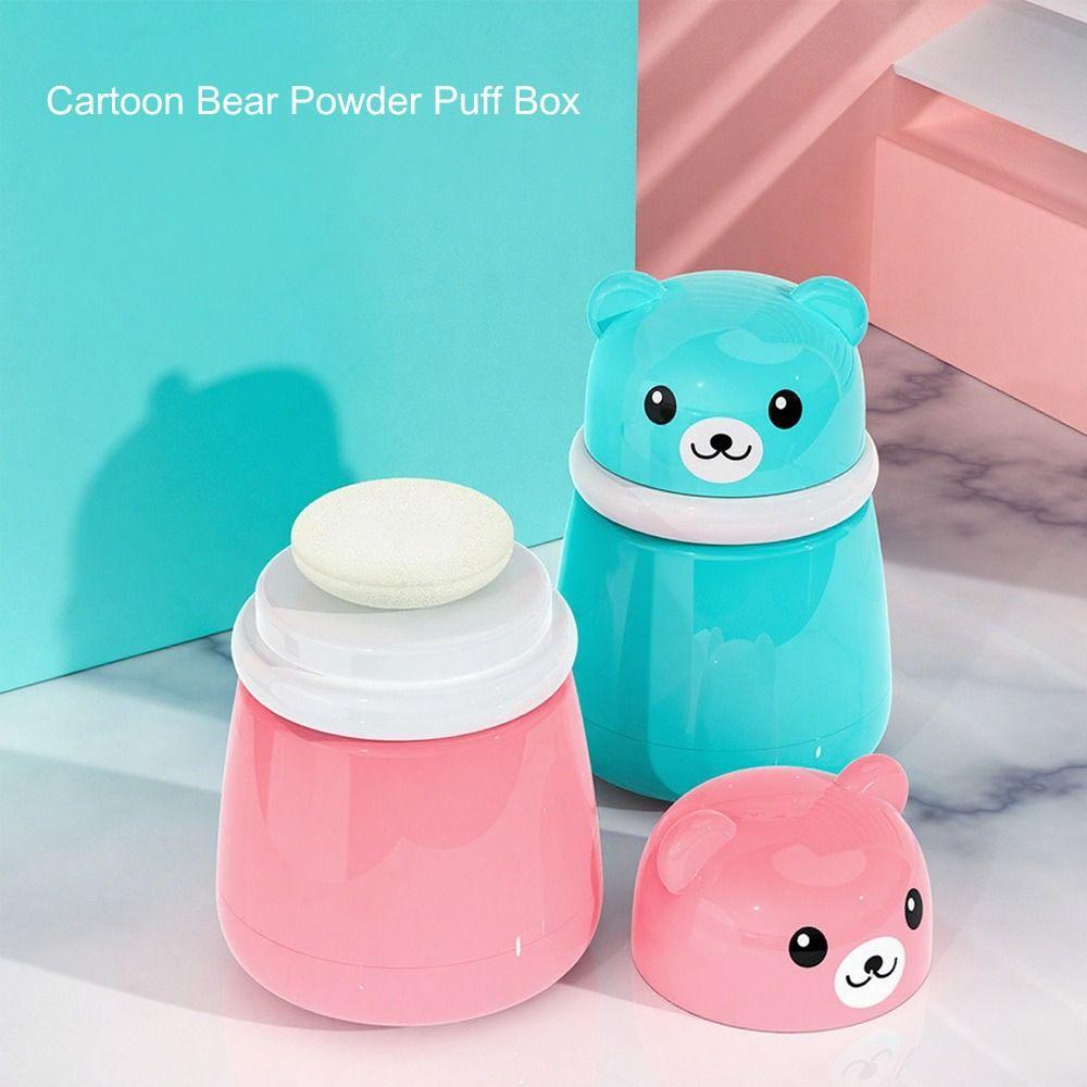 Seal Lid Baby Powder Puff Box Soft Applicator Talcum Powder Storage Box Children's Use