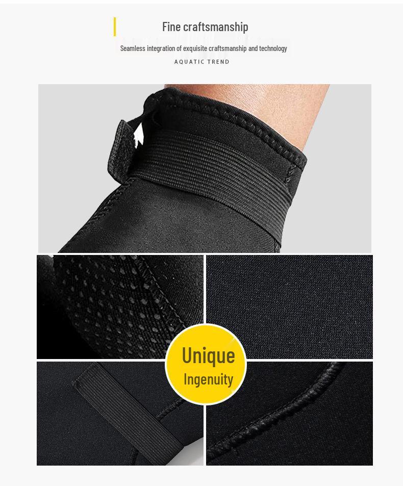 Professional Non-Slip Diving Socks - 3mm & 5mm Thick, Wear-Resistant, Cut-Resistant, Mid-Calf for Surfing & Wading