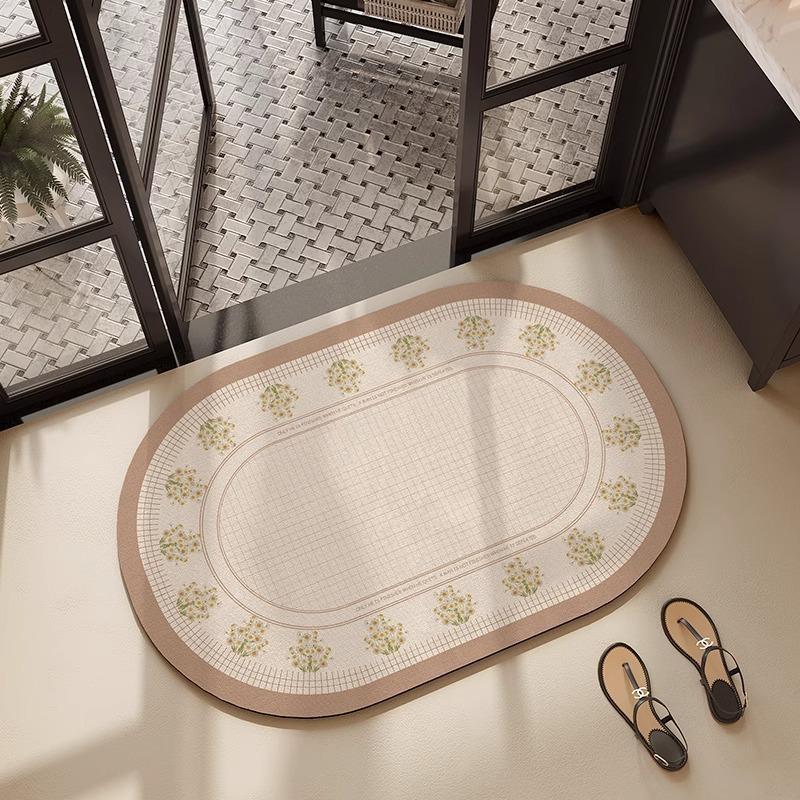 

American Bathroom Diatom Mud Mat Toilet Quick Drying Moisture-wicking Foot Mat Non-slip Mat Home Door Mat Durable 40 * 60cm