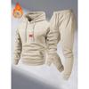 New Style Letter Print Sports Men's Fleece Lined Thick Hooded Long Sleeve Spring-Autumn Leisure Sports Pants