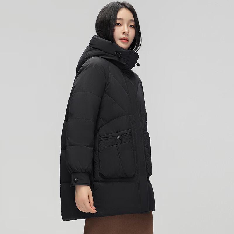 Xuezhongfei Damen Winter Kapuzenjacke Kurz Daunenjacke