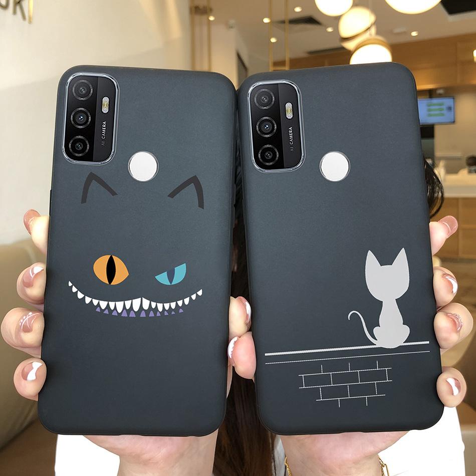 For OPPO A53S 2020 Case Cartoon Coque Heart Painted Silicone Phone Back Cover For Oppo A53s A 53s A53 S Oppoa53 2020 Shell Case