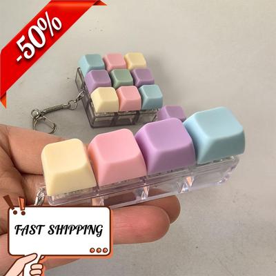Keyboard Fidget Toy Keyboard Fidget Keychain Keyboard Decompression Button Finger Clicker Toys Button Stress Relief Fidget Toy