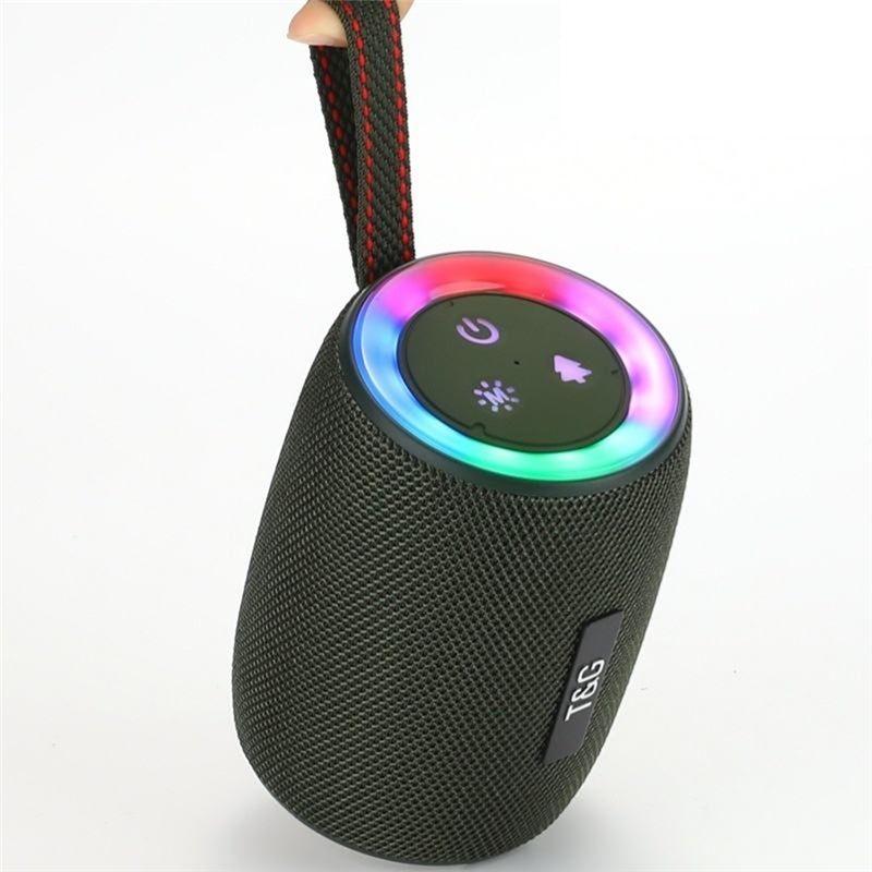 ABUO-Bluetooth Speaker Outdoor Bass Wireless Speaker Portable Subwoofer Outdoor Portable Colorful Diaphragm Light Speaker