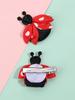 2 Stück/Set Rote Marienkäfer Haarspangen für Mädchen Handgefertigt Lieblich Tier Haarnadeln Kinder DIY Haarspangen Kinder Kawaii Haaraccessoires