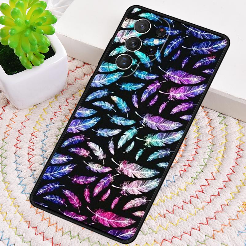 Feather Phone Case for Samsung Galaxy note 10 pro S26 Ultra S23 S24 FE S25 S21 S22 PLUS shockproof Cove