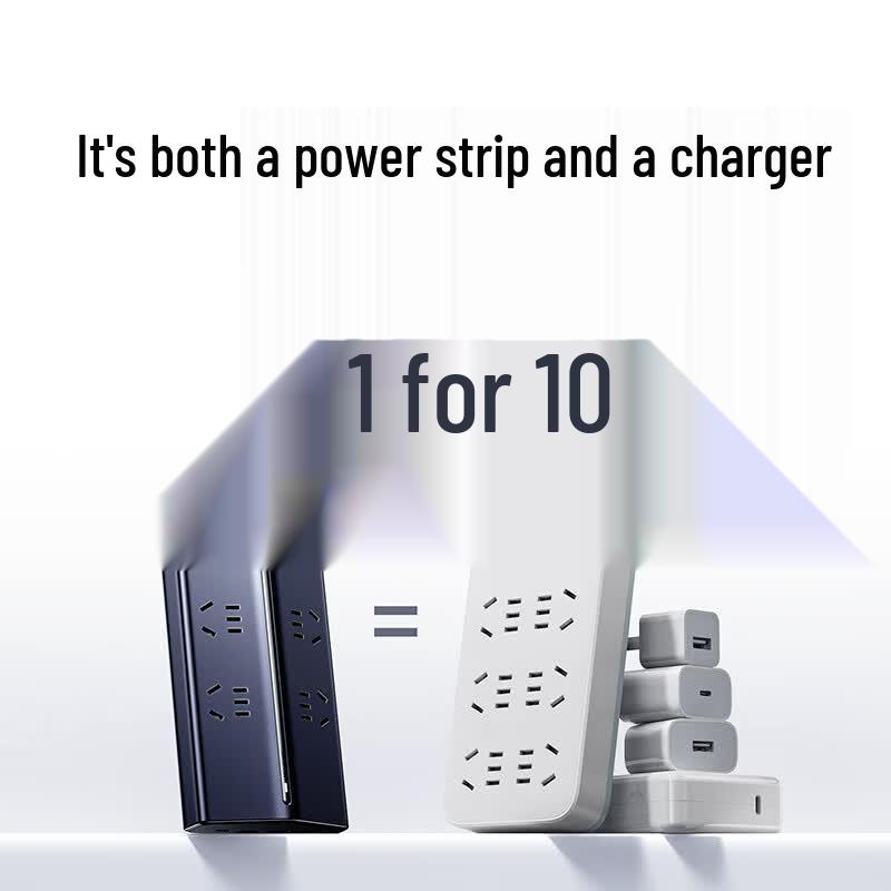 Ugreen T6 GaN 30W USB-C Fast Charge Power Strip with 6 AC Outlets CN Plug (adapter Included)