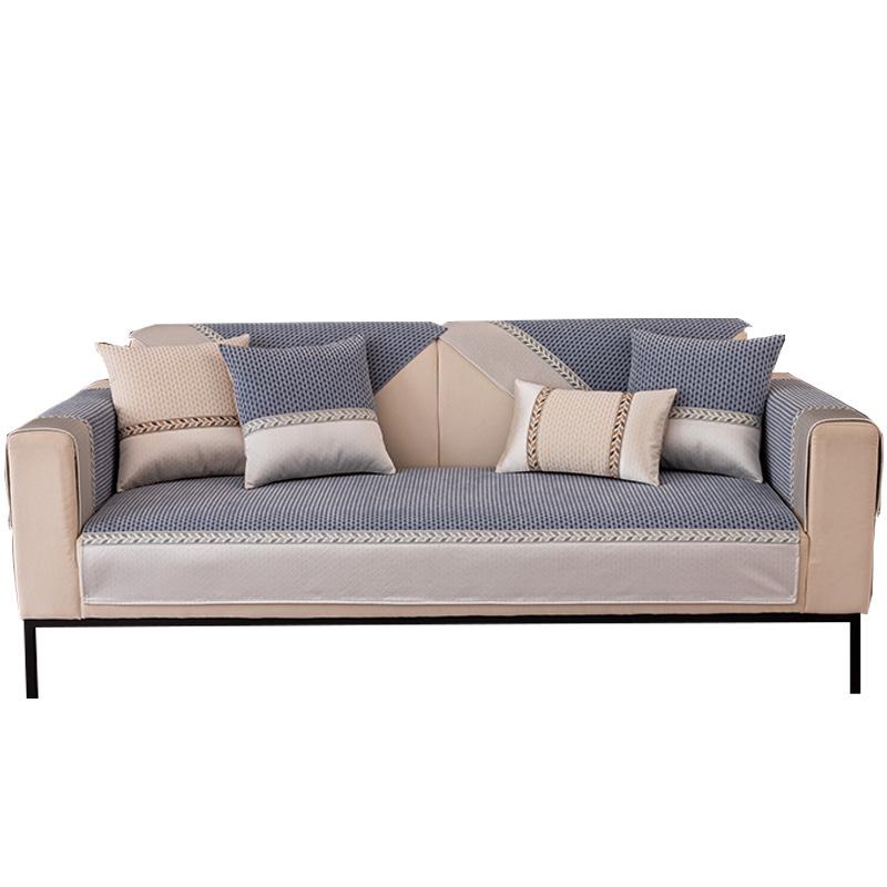 Chenier Sofa Cushion Is Universal In All Seasons, Dirt-Resistant And Non-Slip Seat Cushion, Backrest Towel New Leather Sofa Cover Cover Cloth