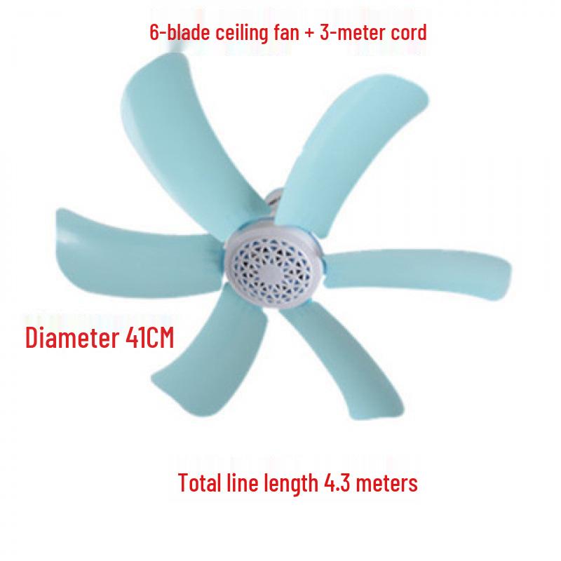 Compact Silent Ceiling Fan for Dorms and Bedrooms