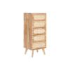 Hevea Wood Chest of Drawers - Home ESPRIT - Multicoloured - 43x67x33.5 Cm - 4 Drawers - Natural - Metal