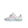 Originals Samba Pelle Sintetico Confortevole Suola Sottile Assorbimento degli Urti Scarpe da Skate Low Top Scarpe da Ginnastica da Donna Bianco Lilla Chiaro JR3335
