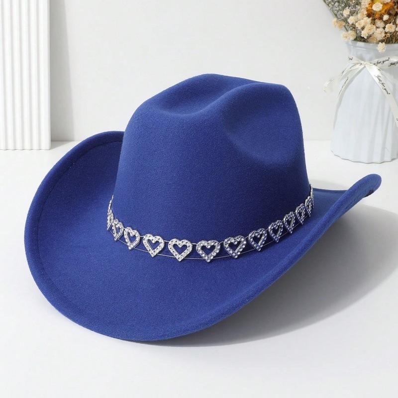 Love jazz top hat high quality woolen western cowboy hat summer men and women holiday party bride